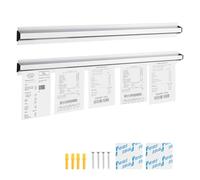 Ticket Holder for Restaurant, 16/18/24/28/30" Ticket Check Rack Restaurant Order Receipt Holder Ticket Rail Display Slide Ticket Rack for Commercial Kitchen Cafes Pubs Bars(2 Pcs (30 Inch)