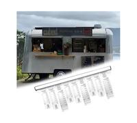 Ticket Holder Receipt Holder, Catering Ticket Rail Aluminum Tab Grabber Silver 25-120cm with Adhesive and Screws(LxW 70X5.8CM)