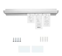 Ticket Rail, Aluminum Tab Grabber Kitchen Check Rail Holder, 30/40/50cm(12/16/20'') Wall-Mounted Ticket Holder Receipt Restaurant Food Catering Cafes Pubs Bars for Hold Orders Tabs Papers (50cm)