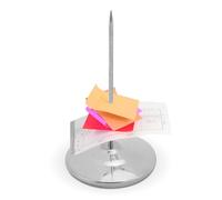 Ticket Receipt Spike Holder 6.3 inch Height Paper Memo Holder with Round Stand Straight Rod Receipt Note Stick Memo Clip Metal Bill Spike for Restaurant Kitchen Hotel Office