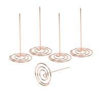 Ticket Receipt Stabber, 5PCS Receipt Holder Spike Recyclable Check Spindle Bill Fork Memo Holder for Restaurant Bars Hotel Office Kitchen (Rose Golden)