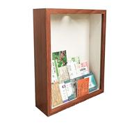 Ticket Shadow Box,Stamp Display Shadow Box,Bottle Cap Shadow Box, Ticket Root Memory Box,lid/hat Memory Box,top Loading Display Cabinet Frame,high -Definition Glass, Slot on The top,10.5x8.5 inches,