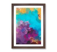 Ticket To Ride Abstract Framed Print | A3 Walnut Framed Wall Art | Ready to Hang | Abstract Fantasy Picture | Living Room Bedroom Lounge Office