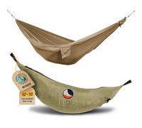 Ticket to the Moon Parachute Hammock King Size - Brown | Outdoor Hammock with 320 x 230 cm & Only 700 g - Lightweight Hammock with Easy Assembly Made of Nylon | Original since 1996