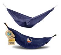 Ticket to the Moon Parachute Hammock King Size - Navy Blue | Outdoor Hammock with 320 x 230 cm & Only 700 g - Lightweight Hammock with Easy Assembly Made of Nylon | Original since 1996