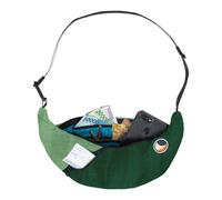 Ticket To The Moon | Upcycled Sling Bag | Shoulder Bag | Dark Green/Jade Green One Size