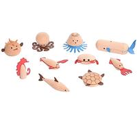TickiT 73518 Wooden Sea Creatures, Brown