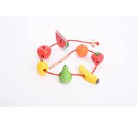 TickiT 73534 Wooden Lacing Fruits-Set of 7, Medium, Red, Yellow, Green, Orange