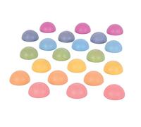 TickiT 73985 Rainbow Wooden Semispheres - Pack of 21