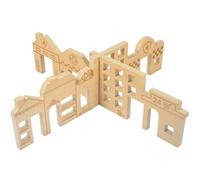 TickiT 74067 Discovery Town Dividers-Pretend Wooden Toy-Small World Play, Brown
