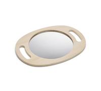 TickiT Hand Held Wooden Mirror - Lightweight and Easy Hold Child’s Mirror for Reflection and Sensory Play - Durable with Full Reflective Surface