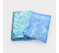 tickit ocean shimmer fabric set - 2 pcs ocean-themed textured fabrics with reversible sequins for sensory play, role play and creative activities