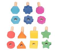 tickit Rainbow Wooden Nuts and Bolts , Educational Wooden Toy for Children , Develops Fine Motor Skills , colour & Shape Sorting , Sensory Learning Toy