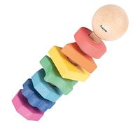 tickit Rainbow Wooden Shape Twister - Educational Sensory Toy for Shape Sorting, Colour Recognition & Fine Motor Skill Development