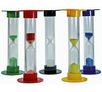 TickiT- Sabliers 30 Secondes 1-3-5-10 Minutes-Set de 5, 92007, Multicolore