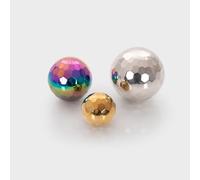 tickit sensory stainless steel balls - mirrored faceted balls with sound and movement for sensory exploration, motor skill development and early learning
