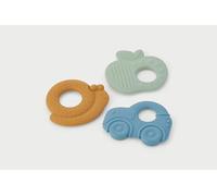 tickit Silisoft 3 Sensory Teether Set of Textured Food-Grade Silicone Teethers for Babies - Soothing, Cooling, and Creative Sensory Play from Birth,Neutral