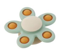 tickit Silisoft Flower Spinner Sensory Silicone Spinning Toy with Popping Buttons and Suction Base for Babies and Toddlers, Neutral
