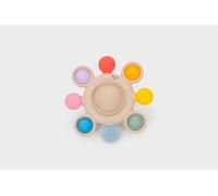 tickit Silisoft Pop Rattle Sensory Silicone Baby Teether with Colourful Popping Buttons, Gentle Central Rattle, Textured Chewing Nodules, Lightweight and Safe for Teething Relief,Rainbow
