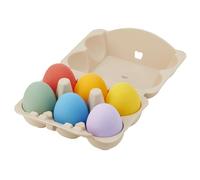 tickit SiliSoft Sensory Eggs - 6 Eggs with Soft Silicone Carton for Sensory Play and Early Learning, Rainbow