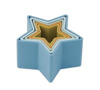 tickit Silisoft Star Stacking Cups - 5 Soft Silicone Star-Shaped Cups for Stacking, Nesting, Water Play & Sensory Exploration, Neutral
