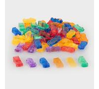 tickit Translucent Colour Cars - Set of 72 Detailed, Colourful Toy Cars for Counting, Sorting, Light Panel Play, and Imaginative Learning