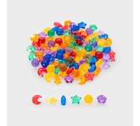 tickit translucent colour galaxy counters - 108 pcs space-themed counting counters, 6 shapes in 6 colours for sorting, pattern making and early maths learning, ideal for light panel play