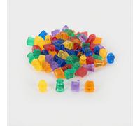 tickit Translucent Colour Mini Houses - Set of 72 Vibrant, Detailed Toy Houses for Counting, Sorting, Maths, Storytelling, and Creative Play