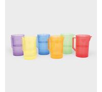 TickiT 6 Piece Translucent Colour Jug Set , Sand, Water Messy Play Cups , Educational Toys , Sensory Toys , Ages 18+ Months