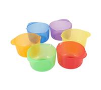 tickit Translucent Colour Stackable Deep Bowls - Set of 6 Pouring Bowls with Handles for Sand, Water Play, Colour Learning & Volume Concepts