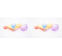 tickit Translucent Measuring Cups - Colourful Measuring Set for Sand and Water Play, Educational Toy for Volume and Quantity Learning, 5-Piece Nesting Cups (Pack of 2)