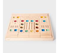 tickit Wooden Building Blocks & Gems Set - 83-Piece Sensory Construction Toy with Gem Cubes, Gem Circles, Kaleidoscope Blocks & Tray - For Creative & Open-Ended Play