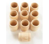 tickit Wooden Heuristic Barrels - Natural Wooden Discovery Toys for Early Years, Encourages Curiosity, Fine Motor Skills and Problem Solving - Pack of 10
