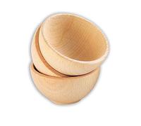 tickit Wooden Heuristic Bowls Set of 3 - Natural Beechwood Bowls for Sensory Play, Early Development, and Fine Motor Skills