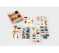 tickit Wooden Storytelling Tiles - Set of 90 Durable FSC Basswood Tiles Featuring Colour Photos of Animals, People, Places, Transport, Weather & More for Creative Story & Language Play