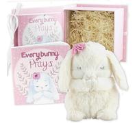Tickle & Main Everybunny Prays, Baby and Toddler Gift Set with Praying Musical Bunny and Prayer Book in Keepsake Box, Girls, Pink