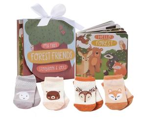 Tickle & Main Forest Friends 4-Piece Neutral Sock Set