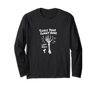 Tickle Your Funny Bone Humerus Pun for Anatomy Lovers Long Sleeve T-Shirt, Adult Unisex, Black, S