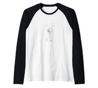 Tickle Your Funny Bone Humerus Pun for Anatomy Lovers Raglan Baseball Tee, Men, Black/White, XXL