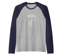 Tickle Your Funny Bone Humerus Pun for Anatomy Lovers Raglan Baseball Tee, Men, Navy/Athletic Heather, S