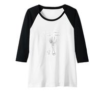Tickle Your Funny Bone Humerus Pun for Anatomy Lovers Raglan Baseball Tee, Women, Black/White, XXL
