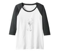 Tickle Your Funny Bone Humerus Pun for Anatomy Lovers Raglan Baseball Tee, Women, Dark Heather/White, XL