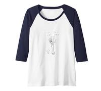 Tickle Your Funny Bone Humerus Pun for Anatomy Lovers Raglan Baseball Tee, Women, Navy/White, XXL