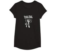 Tickle Your Funny Bone Humerus Pun for Anatomy Lovers T-Shirt, Girls, Black, Small