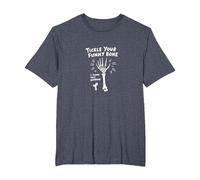 Tickle Your Funny Bone Humerus Pun for Anatomy Lovers T-Shirt, Men's Big and Tall, Heather Blue, 6X Tall