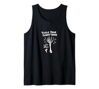 Tickle Your Funny Bone Humerus Pun for Anatomy Lovers Tank Top, Men, Black, S