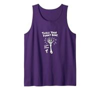 Tickle Your Funny Bone Humerus Pun for Anatomy Lovers Tank Top, Men, Purple, L