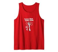 Tickle Your Funny Bone Humerus Pun for Anatomy Lovers Tank Top, Men, Red, XL