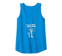 Tickle Your Funny Bone Humerus Pun for Anatomy Lovers Tank Top, Women, Sapphire, M