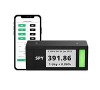 TickrMeter Stock Ticker with E-Ink Screen and WiFi Connectivity - Stackable Design for Room Accessories and Office Decor. Finance Tech Gadgets, with: 2.9inch, 296x128 pix. Includes USB-C Cable.